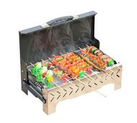 EKsma Barbecue à Charbon Portable, avec poignée de Transport à Une Main, Coupe-Vent et Anti-fumée, Petit Barbecue Pliable for Camping, hayons, Pique-niques et Jardin