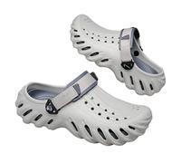 EKsma Chaussures décontractées à semelles épaisses for hommes, sandales d'été for la cuisine, l'extérieur, la plage, la cour, la piscine et la douche(Gray,EU 45)
