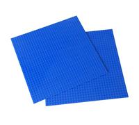 ekuzi Plaque de base compatible avec toutes les grandes marques de briques (2 pièces, bleu)