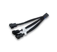 EkWaterBlocks - Répartiteur d'alimentation de ventilateur - MLI à 4 broches (M) pour PWM 3 broches (F) - 10 cm