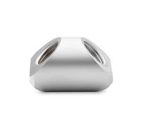 EKWB EK-Quantum Raccord Statique 90 degrés Femelle vers Femelle Titane satiné