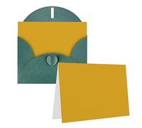 EKYOSHCZ Cartes de vœux vierges jaune moutarde avec enveloppes, carte d'anniversaire, carte de fête des mères, Noël, Halloween, mariage, cartes de vœux vierges pour toutes les occasions, cartes de