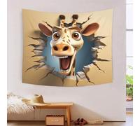 EKZLQJWPN Giraffe 3D Effet Tapisserie Art Mural Tapisserie Murales Tapisserie Murale Tissu Pour Chambre Salon Serviette De Plage Tapisseries 100cmx150cm
