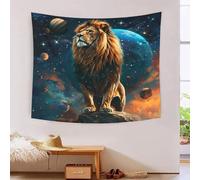 EKZLQJWPN Lion 3D Effet Tapisserie Art Mural Tapisserie Murales Tapisserie Murale Tissu Pour La Décoration De Chambre À Coucher, Décorations Murales, Art Mural, Nappes Tenture Murale 150cmx200cm