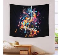 EKZLQJWPN Notes sur la musique 3D Effet Tapisserie Décoration Murale Tapisserie Murales Décoration Murale En Tissu Pour Chambre Salon Serviette De Plage Tapisseries 130cmx150cm