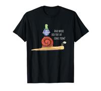 El Alien y Caracol - Ilustración Humorística Decorativa - OVNI T-Shirt