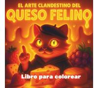 El arte clandestino del queso felino: Libro para colorear de gatos con quesos curiosos, datos divertidos y 40 ilustraciones relajantes para adultos y adolescentes