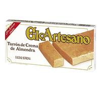 El Artesano - Crème d’amande sans sucre, amandes 100% naturelles, sucrée avec des ingrédients naturels, texture lisse, adaptée aux diabétiques et aux personnes en bonne santé, saveur intense d’amande