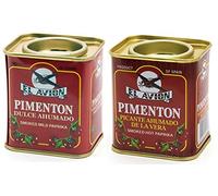 El Avion - 2er Set Pimenton Picante Ahumado - Scharfes und süßes geräuchertes Paprikapulver (2 x 75 g)