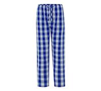 El Búho Nocturno Bas Pyjama Homme Long - Flanelle Coton 100% Hiver/Pantalon Popeline Légère Coton/Mélange/Bambou Carreaux - Pouches Tailles M-3XL Cadeau Noël, 100% Coton, Bleu 8911, XXL