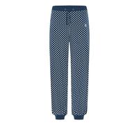 El Búho Nocturno Bas Pyjama Homme Long - Flanelle Coton 100% Hiver/Pantalon Popeline Légère Coton/Mélange/Bambou Carreaux - Pouches Tailles M-3XL Cadeau Noël, 100% Coton, Bleu 8509, XL