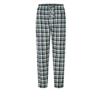 El Búho Nocturno Bas Pyjama Homme Long - Flanelle Coton 100% Hiver/Pantalon Popeline Légère Coton/Mélange/Bambou Carreaux - Pouches Tailles M-3XL Cadeau Noël, 100% Coton, Vert 8896, XL