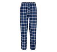 El Búho Nocturno Bas Pyjama Homme Long - Flanelle Coton 100% Hiver/Pantalon Popeline Légère Coton/Mélange/Bambou Carreaux - Pouches Tailles M-3XL Cadeau Noël, 100% Coton, Bleu 8899, L