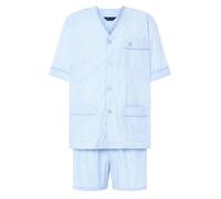 El Búho Nocturno Pyjama Homme Été Court Popeline à Rayures Pyjamas pour Hommes, 60% Coton, 40% Polyester, Bleu 4912, M