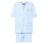 El Búho Nocturno Pyjama Homme Été Court Popeline à Rayures Pyjamas pour Hommes, 60% Coton, 40% Polyester, Bleu 4912, 5XL