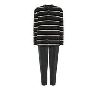 El Búho Nocturno Pyjama Homme Hiver Polaire Chaud Noël - Flanelle Coton 100% / Velours - Ensemble Deux Pièces Combinaison Pantalon Top Manches Longues Grande Taille - 80% Cot. 20% Pol. Gris 5744, L