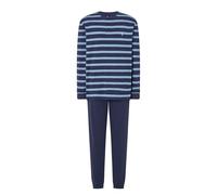 El Búho Nocturno Pyjama Homme Long Maille à Rayures Pyjamas pour Hommes, 95% Coton, 5% Viscose, Bleu 5583, XL