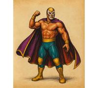 El Campeón - Lucha Libre Composition Notebook: 7.5×9.25” College-ruled 120 pages