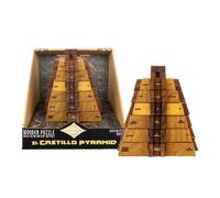 El Castillo Pyramid Wooden Puzzle - Mayan Temple of Kukulcan Brainteaser, 3D Mat