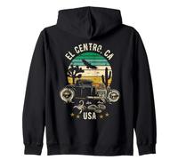 El Centro California USA Hotrod Désert Sunset Rétro Sweat à Capuche