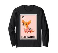 El Chiweenie Cartes de Bingo mexicaines Chiweenie pour Amoureux des Chiens Manche Longue