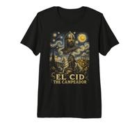 El CID Le Campeador Van Gogh Warrior Espagne T-Shirt Haut de Gamme