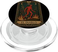 El Diablo Carte de Tarot Diable Gothique Occulte rétro Dark Academia PopSockets PopGrip pour MagSafe