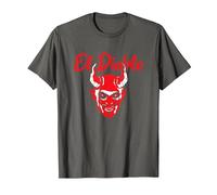 El Diablo Diable Espagnol avec Ailes Effrayant Halloween Lucifer T-Shirt, Homme, Asphalte, 3XL