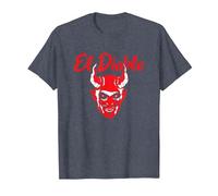 El Diablo Diable Espagnol avec Ailes Effrayant Halloween Lucifer T-Shirt, Homme, Bleu Chiné, 3XL