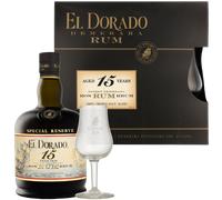 El Dorado 15 Years Old Finest Demerara Rum SPECIAL RESERVE 43% Vol. 0,7l in Giftbox with 2 glasses