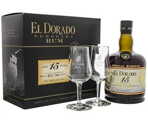 El Dorado 15 Years Old Finest Demerara Rum SPECIAL RESERVE 43% Vol. 0,7l in Giftbox with 2 glasses