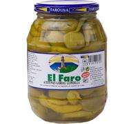 El Faro Olives vertes épaisses en conserve avec poivrons entiers 350g