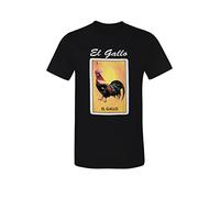 El Gallo Loteria Mexican Bingo Arts Humor T-Shirt Novelty Funny Tee Black New Black(Large)