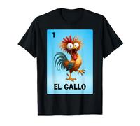 El Gallo Mexican Lottery Card | Bingo Game Rooster Meme Card T-Shirt