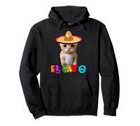 El Gato Meme Chat Mexicain Latino Munchkin Kitty Cinco de Mayo Sweat à Capuche