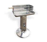 El Gaucho Arizona 144102 Barbecue à charbon, en acier inoxydable, 58 x 38 x 87 cm (L x l x H)