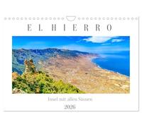 El Hierro - une île avec tous les sens, Version française (Calendrier mural 2026 DIN A4 portrait), Calendrier CALVENDO mensuel