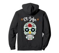 El Jefe Coloré Sucre Calavera Skull Dia De Los Muertos Sweat à Capuche