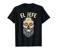 El Jefe Day of the Dead Beard Sugar Skull T-Shirt