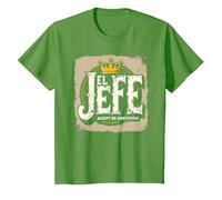 El Jefe pour Homme : n'accepte Pas de substituts T-Shirt, Enfant, Herbe, 4 Ans