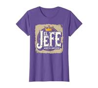 El Jefe pour Homme : n'accepte Pas de substituts T-Shirt, Femme, Violet chiné, L