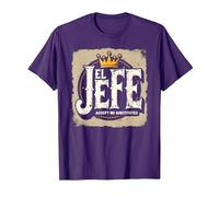 El Jefe pour Homme : n'accepte Pas de substituts T-Shirt, Homme, Violet, M