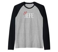 El Jefe - T-shirt humoristique pour couple latin pour petit ami, mari Manche Raglan