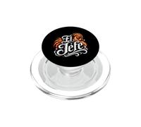 El Jefe Tatouage Coq Feu Texte Latino Espagnol Graphique PopSockets PopGrip pour MagSafe
