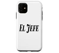 El Jefe The Boss Bold Grand Noir Texte Graphique Coque pour iPhone 11