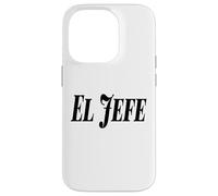 El Jefe The Boss Bold Grand Noir Texte Graphique Coque pour iPhone 14 Pro