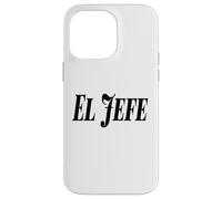 El Jefe The Boss Bold Grand Noir Texte Graphique Coque pour iPhone 14 Pro Max