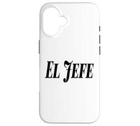 El Jefe The Boss Bold Grand Noir Texte Graphique Coque pour iPhone 16