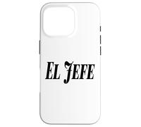 El Jefe The Boss Bold Grand Noir Texte Graphique Coque pour iPhone 16 Pro
