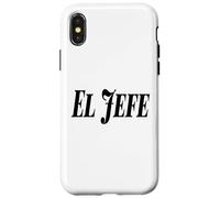 El Jefe The Boss Bold Grand Noir Texte Graphique Coque pour iPhone X/XS